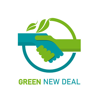 Green New Deal sign Template Design Vector